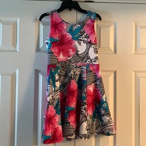 multi flower and design girls dress